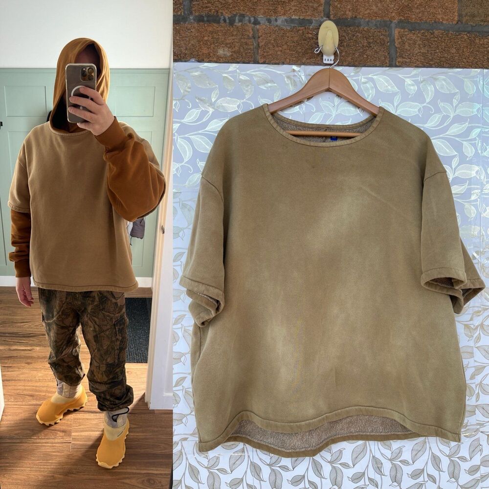 Yeezy Gap Unreleased Cotton Blend Fleece Tee Bronze Small Streetwear